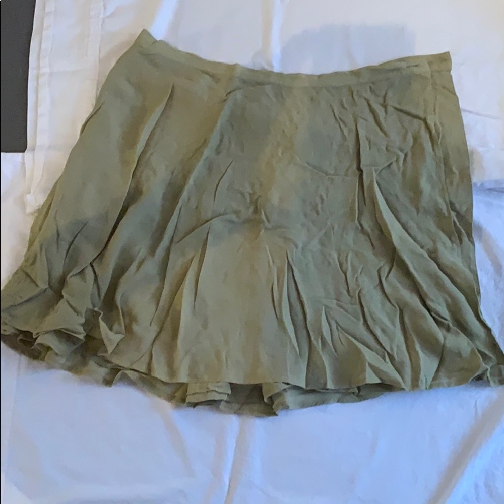 Green wrap skirt
